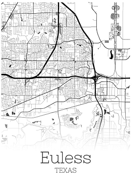 Euless Texas map