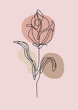 Line Art Rose