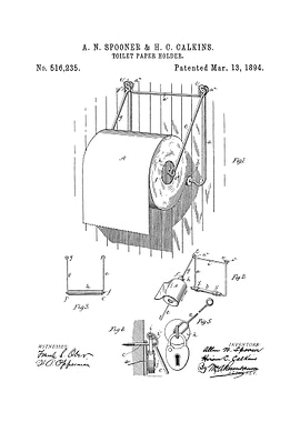 Toilet roll holder patent