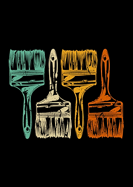 Retro Malerpinsel Maler