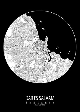 Dar es Salaam Map Moon