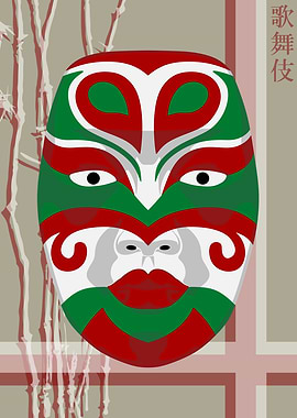 Kabuki Mask Rice Paper 36