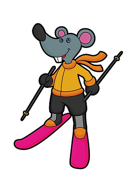Mouse Skier Ski poles