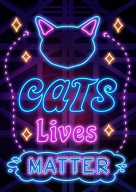 Cats Lives Matter Neon