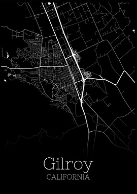 Gilroy California city map