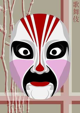 Kabuki Mask Rice Paper 5