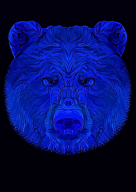 Bear Head Blue