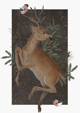 Wild Deer Floral