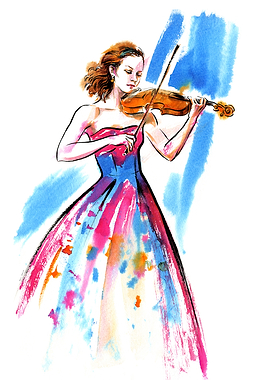 Girl playing the violin