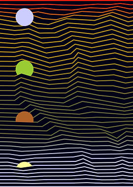 Sunset process in landscap