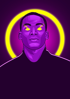 Calboy Neon Art Poster