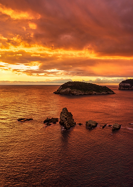 Sunsets landscapes coast