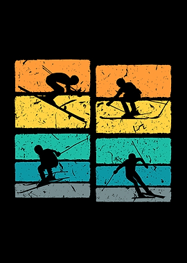 Vintage Skiing Retro Ski