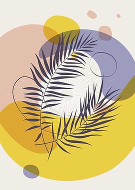 Tropical Leaves Collage 7