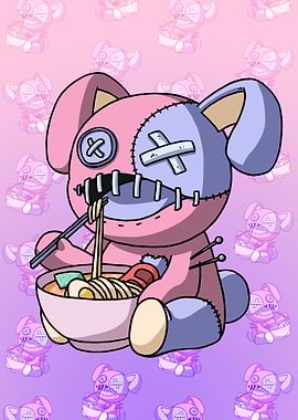 Pastel Goth Voodoo Doll