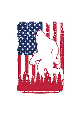 July 4th Bigfoot American