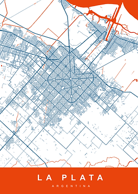 LA PLATA Map ARGENTINA