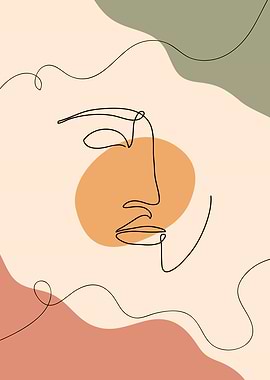 Minimalistic one line art