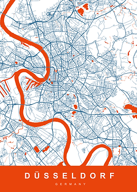 DUSSELDORF Map GERMANY