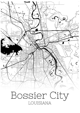 Bossier City Louisiana map