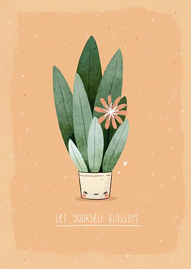 Cute Cactus with a Flower