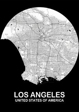 LA White Circle Map