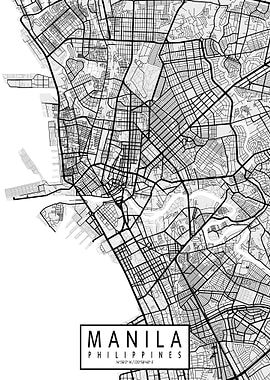 Manila City Map Light