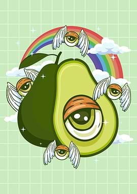 Weirdcore Avocado Kawaii