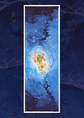 Blue Paradise Triptych 3