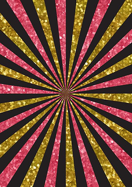 Gold Glitter Sunburst 09