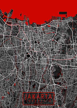 Jakarta City Map Oriental