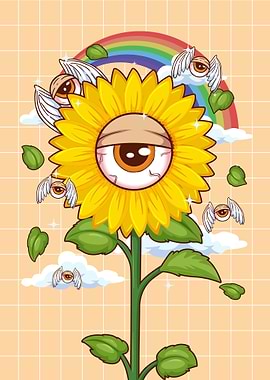 Weirdcore Eye Sunflower