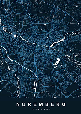 NUREMBERG Map GERMANY