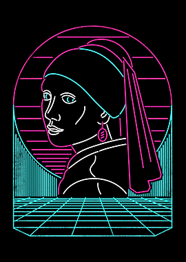 Girl with a neon earring
