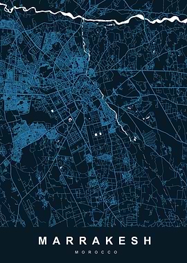 MARRAKESH Map MOROCCO