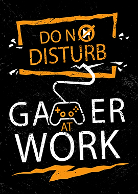 Gamer at work gaming