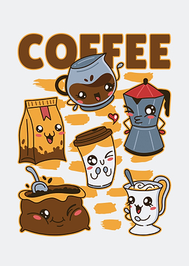 Cute coffee kawaii
