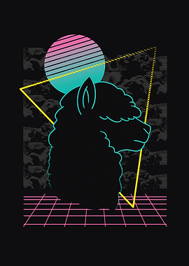 Vaporwave alpaca