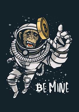 Astronaut chimp bitcoin