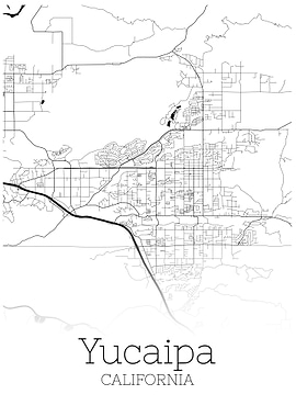 Yucaipa California map