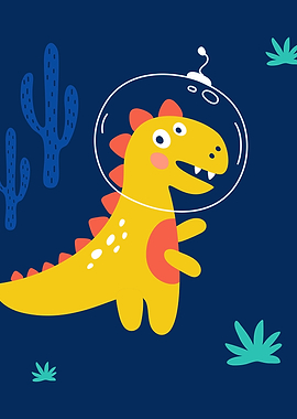 Funny Baby dinosaur Art