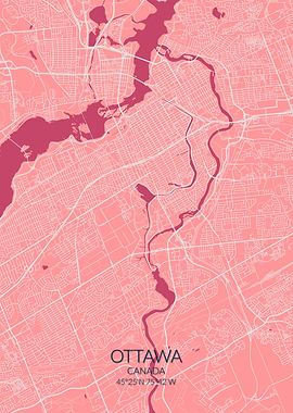 Ottawa Pink Rose Map