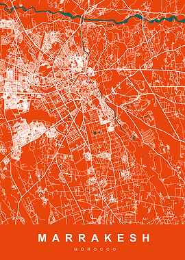 MARRAKESH Map MOROCCO