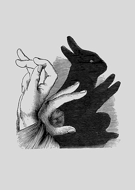 Vintage Hands and Shadow