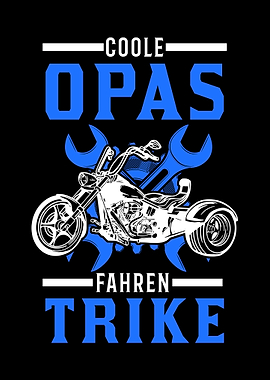 Coole Opas fahren Trike
