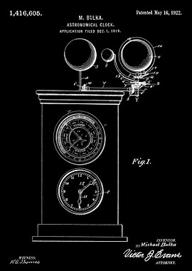 Astronomical clock patent