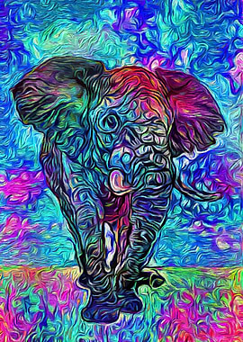 Elephant Fantasy Painting