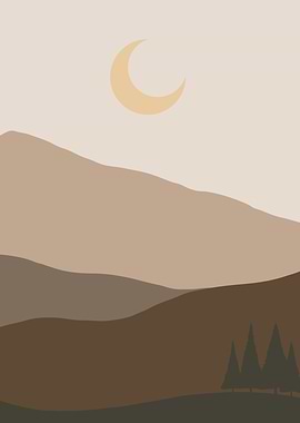 Nature Moon night view