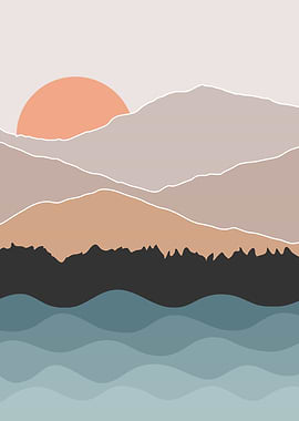 Nature minimal wall poster