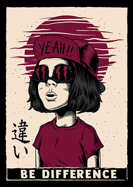 Japanese Style Girl Poster